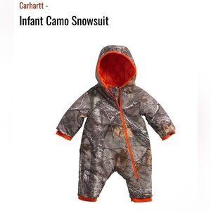 Carhartt -
Infant Camo Snowsuit Camouflage Snowsuit with Orange Interior